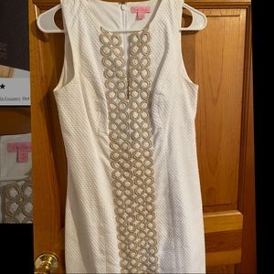 Lily Pulitzer Mila Gold Shift Dress